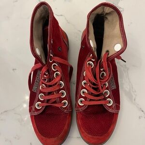 MOSCHINO Red Suede Sneakers (Men)